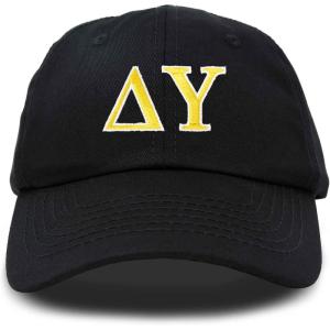 imageDALIX Delta Upsilon Fraternity Greek Letters Ball Cap Embroidered HatBlack