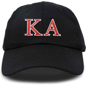 imageDALIX Kappa Alpha Order Fraternity Greek Letters Ball Cap Embroidered HatBlack