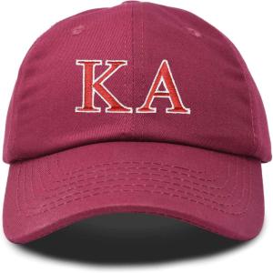 imageDALIX Kappa Alpha Order Fraternity Greek Letters Ball Cap Embroidered HatMaroon
