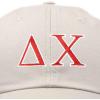 imageDALIX Delta Chi Fraternity Greek Letters Ball Cap Embroidered HatBeige
