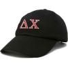 imageDALIX Delta Chi Fraternity Greek Letters Ball Cap Embroidered HatBlack