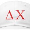 imageDALIX Delta Chi Fraternity Greek Letters Ball Cap Embroidered HatWhite