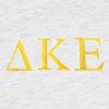 imageDALIX Delta Kappa Epsilon Greek Letters TShirt Mens Embroidered Fraternity ShirtAsh Gray