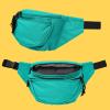 imageDALIX Fanny Pack w 3 Pockets Traveling Concealment Pouch Airport Money BagAqua