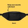 imageDALIX Fanny Pack w 3 Pockets Traveling Concealment Pouch Airport Money BagBlack