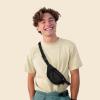 imageDALIX Fanny Pack w 3 Pockets Traveling Concealment Pouch Airport Money BagBlack