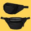 imageDALIX Fanny Pack w 3 Pockets Traveling Concealment Pouch Airport Money BagBlack