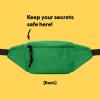 imageDALIX Fanny Pack w 3 Pockets Traveling Concealment Pouch Airport Money BagGreen