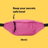 imageDALIX Fanny Pack w 3 Pockets Traveling Concealment Pouch Airport Money BagHot Pink