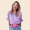 imageDALIX Fanny Pack w 3 Pockets Traveling Concealment Pouch Airport Money BagHot Pink