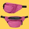 imageDALIX Fanny Pack w 3 Pockets Traveling Concealment Pouch Airport Money BagHot Pink