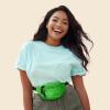 imageDALIX Fanny Pack w 3 Pockets Traveling Concealment Pouch Airport Money BagLime Green