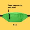 imageDALIX Fanny Pack w 3 Pockets Traveling Concealment Pouch Airport Money BagLime Green