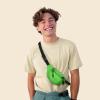 imageDALIX Fanny Pack w 3 Pockets Traveling Concealment Pouch Airport Money BagLime Green
