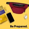 imageDALIX Fanny Pack w 3 Pockets Traveling Concealment Pouch Airport Money BagMaroon