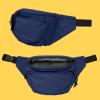 imageDALIX Fanny Pack w 3 Pockets Traveling Concealment Pouch Airport Money BagNavy Blue