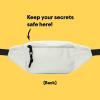 imageDALIX Fanny Pack w 3 Pockets Traveling Concealment Pouch Airport Money BagNude