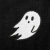 imageDALIX Ghost Embroidered Relaxed Heavy Soft Cotton T Shirt MensBlack