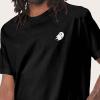 imageDALIX Ghost Embroidered Relaxed Heavy Soft Cotton T Shirt MensBlack