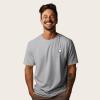 imageDALIX Ghost Life Embroidered Relaxed Heavy Soft Cotton T Shirt MensAthletic Heather