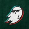 imageDALIX Ghost Life Embroidered Relaxed Heavy Soft Cotton T Shirt MensForest Green