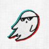 imageDALIX Ghost Life Embroidered Relaxed Heavy Soft Cotton T Shirt MensWhite