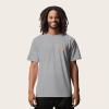 imageDALIX Hot Dog Embroidered Relaxed Heavy Soft Cotton T Shirt MensAthletic Heather