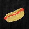 imageDALIX Hot Dog Embroidered Relaxed Heavy Soft Cotton T Shirt MensBlack