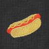 imageDALIX Hot Dog Embroidered Relaxed Heavy Soft Cotton T Shirt MensDark Gray