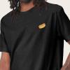 imageDALIX Hot Dog Embroidered Relaxed Heavy Soft Cotton T Shirt MensDark Gray