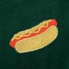 imageDALIX Hot Dog Embroidered Relaxed Heavy Soft Cotton T Shirt MensForest Green