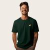 imageDALIX Hot Dog Embroidered Relaxed Heavy Soft Cotton T Shirt MensForest Green