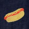 imageDALIX Hot Dog Embroidered Relaxed Heavy Soft Cotton T Shirt MensNavy Blue
