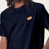 imageDALIX Hot Dog Embroidered Relaxed Heavy Soft Cotton T Shirt MensNavy Blue