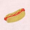 imageDALIX Hot Dog Embroidered Relaxed Heavy Soft Cotton T Shirt MensPink