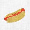 imageDALIX Hot Dog Embroidered Relaxed Heavy Soft Cotton T Shirt MensWhite