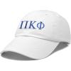 imageDALIX Pi Kappa Phi Greek Letters Ball Cap Embroidered Fraternity HatWhite