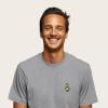 imageDALIX Robot Glow in The Dark Embroidered Relaxed Heavy Soft Cotton T Shirt MensAthletic Heather