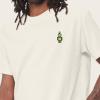 imageDALIX Robot Glow in The Dark Embroidered Relaxed Heavy Soft Cotton T Shirt MensNatural