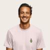 imageDALIX Robot Glow in The Dark Embroidered Relaxed Heavy Soft Cotton T Shirt MensPink