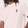 imageDALIX Robot Glow in The Dark Embroidered Relaxed Heavy Soft Cotton T Shirt MensPink