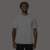 imageDALIX Robot Glow in The Dark Embroidered Relaxed Heavy Soft Cotton T Shirt MensWhite
