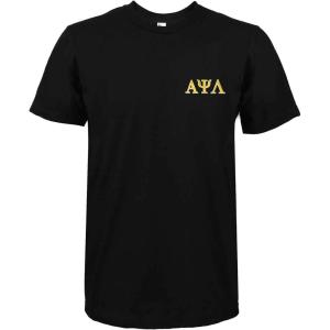 imageDALIX Alpha Psi Lambda Greek Letters TShirt Mens Embroidered Fraternity ShirtBlack