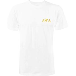 imageDALIX Alpha Psi Lambda Greek Letters TShirt Mens Embroidered Fraternity ShirtWhite