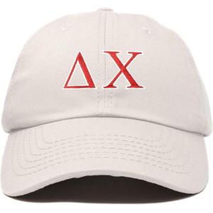 imageDALIX Delta Chi Fraternity Greek Letters Ball Cap Embroidered HatBeige