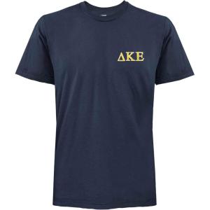 imageDALIX Delta Kappa Epsilon Greek Letters TShirt Mens Embroidered Fraternity ShirtNavy Blue