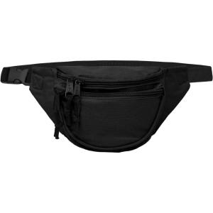 imageDALIX Fanny Pack w 3 Pockets Traveling Concealment Pouch Airport Money BagBlack