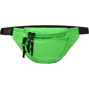 imageDALIX Fanny Pack w 3 Pockets Traveling Concealment Pouch Airport Money BagLime Green