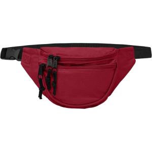 imageDALIX Fanny Pack w 3 Pockets Traveling Concealment Pouch Airport Money BagMaroon
