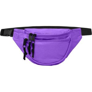 imageDALIX Fanny Pack w 3 Pockets Traveling Concealment Pouch Airport Money BagPurple